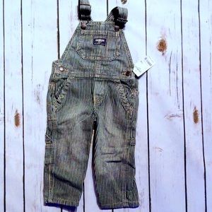 Oshkosh b’gosh striped overalls BNWT - 12m